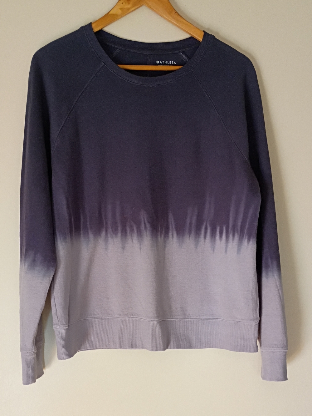 Athleta Sundown Dip Dye Sweatshirt Small Medieval Violet